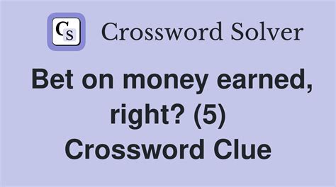 bookmaker crossword clue|betting money crossword clue.